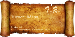 Turner Rózsa névjegykártya