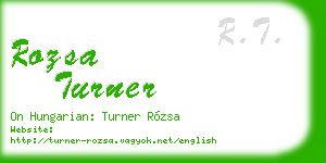 rozsa turner business card